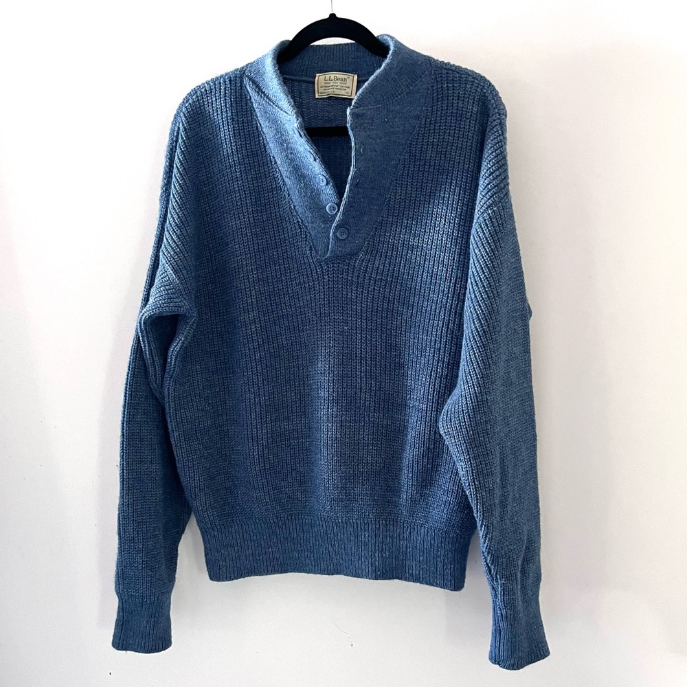 VINTAGE Rare LL Bean Wool Blend Sweater L